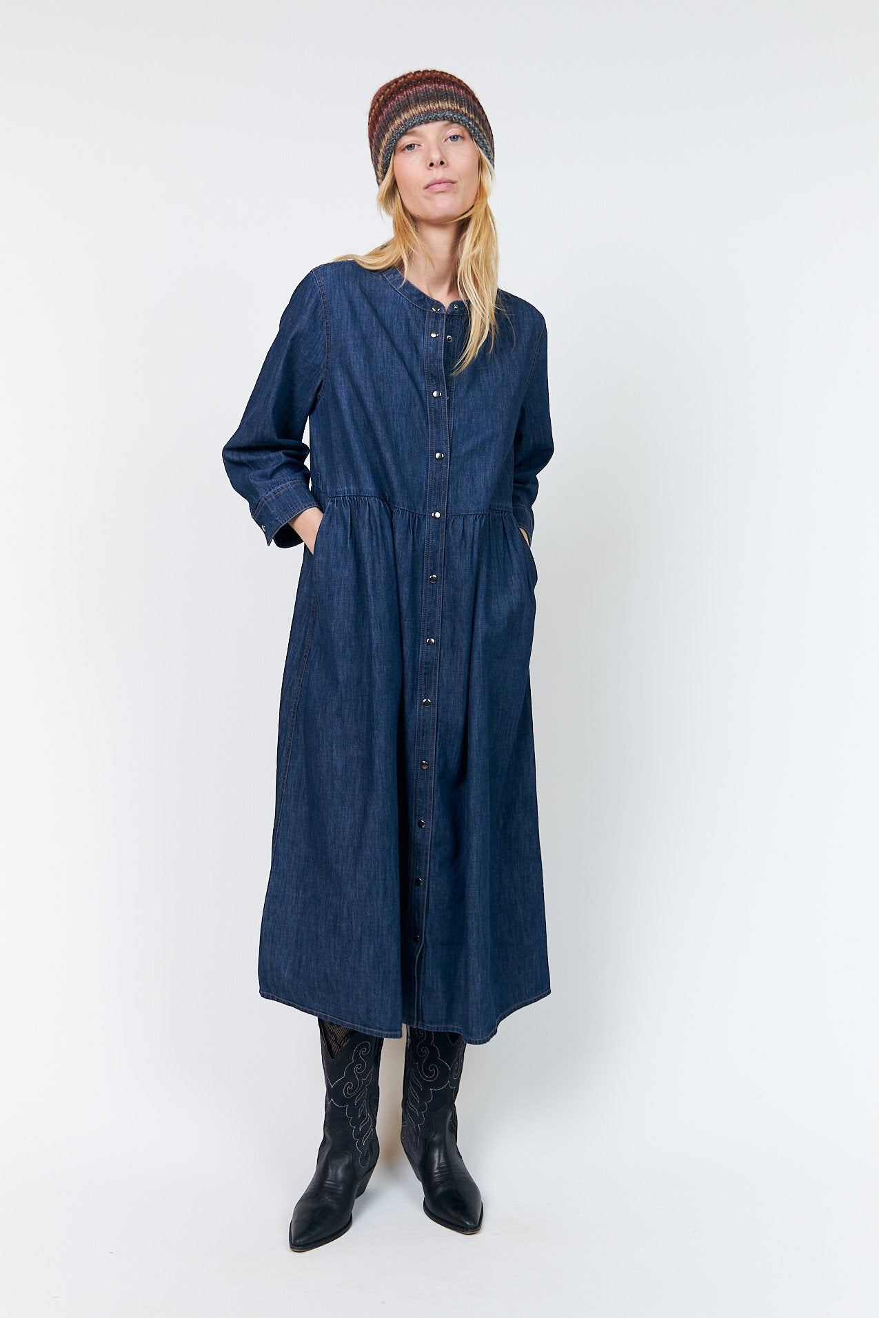 AliyaLL denimkjole - 23 Dark Blue